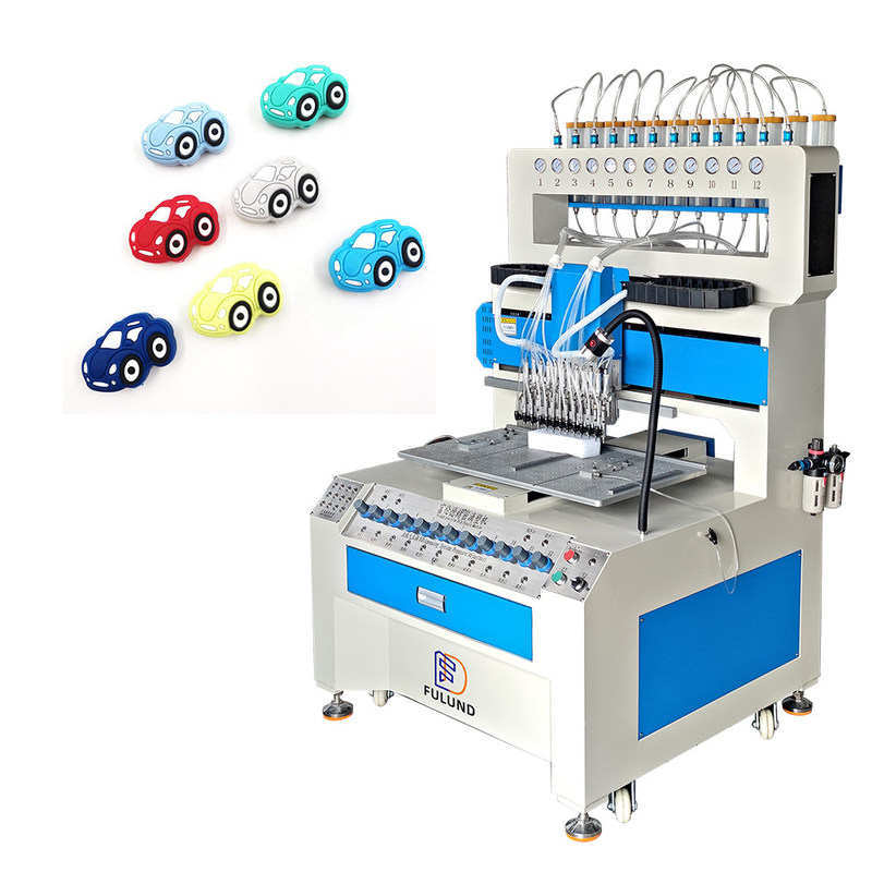  factory 12 18 24 colors fully Automatic rubber Pvc Label Logo Patch Case Making Silicone Dispensing machine