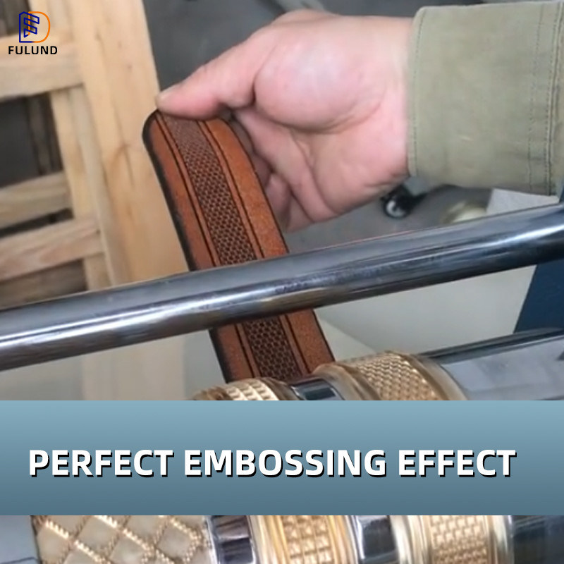 Hydraulic Leather Pneumatic Belt Roller Embossing Machine 1.1kw High Safety