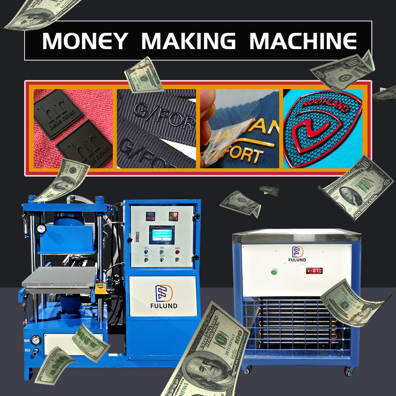 Four Column Vacuum Vulcanizing Machine Silicone Rubber Oil Seal Making Machine For Shoe Label