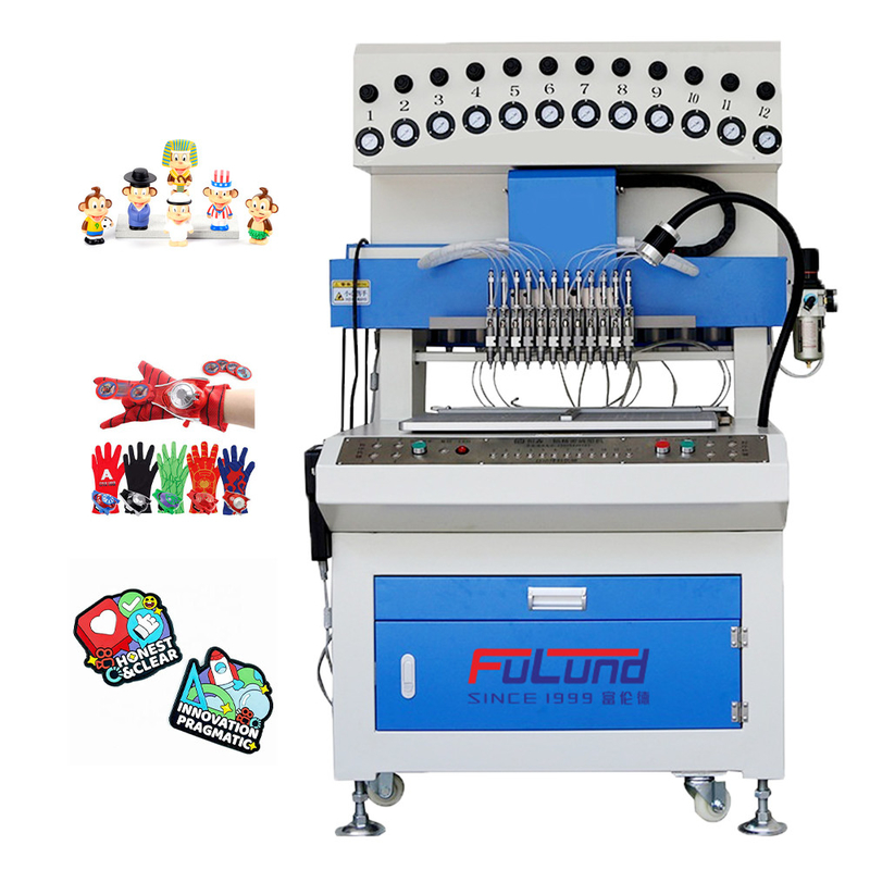 Fulund Pipe Dispenser Pump Automatic Micro-injection Rubber Soft PVC Clothing Label Patch dotting Dripping Machine