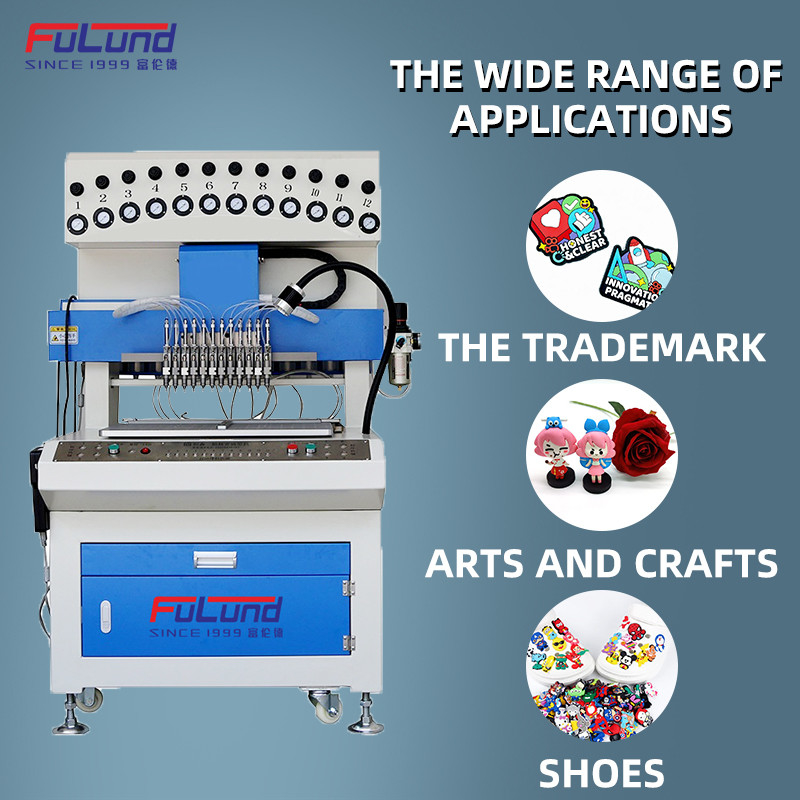 Fulund Pipe Dispenser Pump Automatic Micro-injection Rubber Soft PVC Clothing Label Patch dotting Dripping Machine
